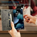 Miniatyrbillede 3 af 11: AUTSPACE A01 Retro tegnebog taske til iPhone 13 mini - brun Brown
