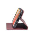 Miniatyrbillede 2 af 6: CASEME Retro tegnebog taske til Samsung Galaxy S21 Ultra Vinrød Wine red