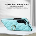 Pikkukuva 8 / 9: Samsung Galaxy S23 Case Rhombus Rhombus Grid Pattern Takakannen Rengastuki - Taivaansininen Blue
