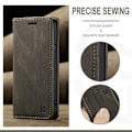 Miniatyrbillede 5 af 11: AUTSPACE A01 Retro tegnebog taske til iPhone 13 mini - brun Brown