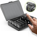 Pikkukuva 6 / 11: Weekly Pill Organizer 7-Day Portable 28 Grids Daily Pill Box Black