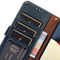 Miniatyrbild 4 av 6: KHAZNEH Plånboksfodral till Samsung Galaxy S24 FE - Blå/Brun Blå