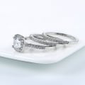 Pikkukuva 4 / 6: Pinottava 2 sormusta Cubic Zirkonia - koko 10 / Hopea Silver