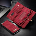 Miniatyrbillede 9 af 10: CASEME iPhone 6s 6 Plus Retro Split läder plånboksfodral Röd Red