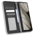 Miniatyrbillede 2 af 7: Google Pixel 7a Stand Phone Case Fuld Protection Pung Cover - Sort Black