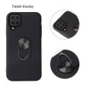 Pikkukuva 3 / 9: Samsung Galaxy A12 Ring Kickstand Soft Hybrid Case with Metal Sheet Black