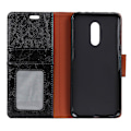 Pikkukuva 6 / 6: Nokia 5.1 Plus Plånboksfodral Textured Split - Svart Black