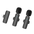 Pikkukuva 1 / 3: Langaton Lavalier Lapel -mikrofoni ja -vastaanotin iPhone 2 +1:lle Black