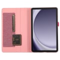 Miniatyrbilde 2 av 6: Etui for Samsung Galaxy Tab A9 Tablet med stofftekstur, folio og stativ Pink