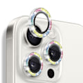 Pikkukuva 1 / 3: NORTHJO Kameran Linssinsuoja Glitterillä iPhone 16 Pro / 16 Pro Max, Karkaistu Lasi ja Metalli Multicolor