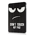 Miniatyrbild 2 av 9: iPad 9.7" (2017) Slim fit tri-fold fodral - Do Not Touch My Pad Svart