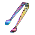 Pikkukuva 1 / 5: Ice Cube Spoon Tongs ruostumattomasta teräksestä valmistetut ruusukuvioiset miniruokapihdit Multicolor