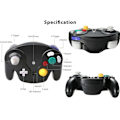 Miniatyrbilde 6 av 6: Kompatibel med Nintendo Gamecube trådløs gamepad Turbo Vibration Game Controller Black