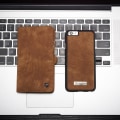 Pikkukuva 4 / 5: CASEME iPhone 6s 6 Retro Split läder plånboksfodral - Brun Brown