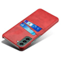 Miniatyrbillede 2 af 4: Til Samsung Galaxy S24 KSQ PU-læderbelagt skal hårdt etui Red
