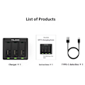 Miniatyrbillede 2 af 6: TELESIN S0-BCG-1 Til GoPro Hero 13 Batterioplader Dock Base 3 Opladningsboks Black