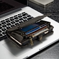 Miniatyrbild 2 av 9: CASEME iPhone 6s 6 Plus Retro Split läder plånboksfodral Grå grå