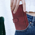 Miniatyrbillede 9 af 10: Til Motorola Edge 60 5G / 60 Fusion 5G Etui Pung Stand Retrostruktur Red