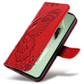 Miniatyrbilde 5 av 9: Etui med stativ, lommebok og sommerfuglmønster til Samsung Galaxy S24 FE Red