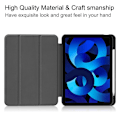 Miniatyrbillede 5 af 11: Tri-fold Stand Case for iPad 10.9 (2022) Tablet Cover Pen Holder - Don't Touch Me Black