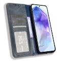 Pikkukuva 2 / 6: Lompakkoteline Käännettävä puhelinkotelo Samsung Galaxy A35 Blue