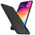 Miniatyrbild 3 av 8: Samsung Galaxy A50 Twill Texture TPU-skal - Svart Svart