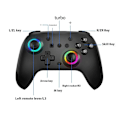 Miniatyrbilde 5 av 11: Kompatibel med Nintendo Switch Pro Wireless Game Controller Bluetooth Gamepad Controller Black
