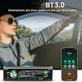 Miniatyrbillede 3 af 7: Bilstereo MP3-afspiller Bluetooth FM-radio Bilstereosystem TF-kort U Disk Black