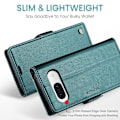 Pikkukuva 7 / 11: CASEME Retro Lompakkokotelo Pixel 8a Green