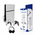 Miniatyrbild 3 av 11: PlayStation PS5 Slim Vägg Montering Fäste Kontroll Laddare Transparent