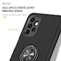 Pikkukuva 7 / 7: Samsung Galaxy A32 5G sormirenkaan tukijalustan hybridikotelo Black