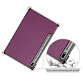 Miniatyrbillede 3 af 10: Trifoldet stativ Smart Taske til Samsung Galaxy Tab S7 FE Purple