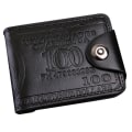 Miniatyrbillede 1 af 9: Plånbok Börs 100 dollar sedel Pengar Bifold korthållare - Sort Black