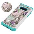Pikkukuva 3 / 5: Samsung Galaxy S10e Pattern PC TPU Phone Shell - Eiffel Tower and Flower Black