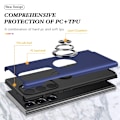 Miniatyrbilde 4 av 7: Til Samsung Galaxy S25 Ultra Hybrid Deksel Med Fingerring Blue