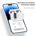 Pikkukuva 4 / 11: AirPods 4 -kotelolle DUX DUCIS PC+TPU Bluetooth-kotelo / kuori koukulla - Läpinäkyvä Transparent