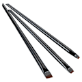 Miniatyrbillede 1 af 4: 3stk Makeup Børster Øjenskygge Eyeliner Øjenbrynsmakeup - Sort Black