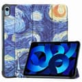 Miniatyrbilde 1 av 10: Tri-fold Stativveske for iPad 10.9 (2022) Tablettdeksel - Maleri Multicolor