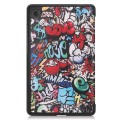 Miniatyrbillede 3 af 8: Pattern  Tri-fold Stand Cover Lenovo Tab M7 - Graffiti Multicolor