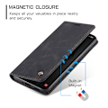 Pikkukuva 7 / 8: CASEME Retro Lompakkokotelo Samsung Galaxy A35 - Musta Black