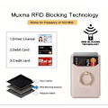 Pikkukuva 5 / 7: MUXMA-kortinpidikkeen rengasteline RFID-estävä liimainen luottokorttipaikka - vaaleanpunainen Pink