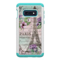 Pikkukuva 1 / 5: Samsung Galaxy S10e Pattern PC TPU Phone Shell - Eiffel Tower and Flower Black