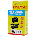 Miniatyrbilde 5 av 5: EN-EL9 Batteri til Nikon D40/D40X/D3000/D5000/D60 Etc Black