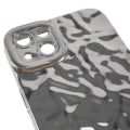 Pikkukuva 5 / 7: iPhone 15 Plus TPU Kuori Elektroplating Rypistynyt Epätasainen Puhelimen Suojakotelo Silver