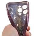 Miniatyrbilde 7 av 7: TPU-etui for iPhone 15 Pro Max med elektroplettering, rynket og ujevn overflate Pink