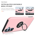 Miniatyrbild 7 av 7: Till Samsung Galaxy A16 5G / A16 4G Hybridskal med Roterbar Ringhållare - Rosa Rosa