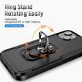 Miniatyrbilde 8 av 11: iPhone 14 Plus Hybrid-deksel Med Fingerring & Metallplate - Svart Black