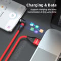 Miniatyrbild 7 av 8: 1m 3A laddningskabel 3 - i - 1 magnetisk USB till Lightning / Type - C / Micro USB Svart