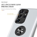 Pikkukuva 2 / 7: Samsung Galaxy S23 Ultra Finger Ring Kickstand Hybrid Case - Silver Silver