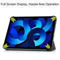 Miniatyrbilde 5 av 10: Tri-fold Stativveske for iPad 10.9 (2022) Tablettdeksel - Kart Multicolor